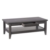 CorLiving - Hollywood Coffee Table with Drawers - Dark Gray - Alternate Views