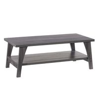 CorLiving - Hollywood Dark Gray Coffee Table with Shelf - Dark Grey - Alternate Views