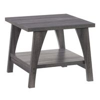 CorLiving - Hollywood Side Table with Lower Shelf - Dark Gray - Alternate Views
