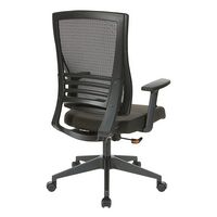 Office Star Products - Vertical Mesh Back Chair with Fabric Seat - Black Frame/Black Linen - Alternate Views