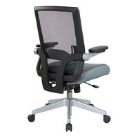 Office Star Products - Manager's Chair with Breathable Mesh Back and Fabric Seat with a Silver Ba... - Alternate Views
