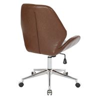 OSP Home Furnishings - Chatsworth Office Chair in Faux Leather with Chrome Base - Saddle - Alternate Views