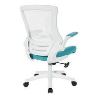 Office Star Products - White Screen Back Manager's Chair - Linen Turquoise - Alternate Views