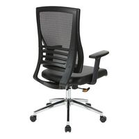 Office Star Products - Frame Chair with Chrome Base with Black Bonded Leather Seat - Black - Alternate Views