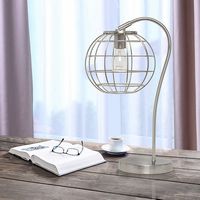 Lalia Home - Arched Metal Cage Table Lamp - Brushed Nickel - Alternate Views