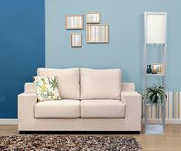 Simple Designs - Floor Lamp Etagere Organizer Storage Shelf with Linen Shade - Silver/White - Alternate Views