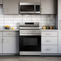 Samsung - 6.3 cu. ft. Freestanding Electric Range with WiFi and Steam Clean - Stainless Steel - Alternate Views