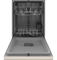 GE - Front Control Built-In Dishwasher with 55 dBA - Bisque - Alternate Views