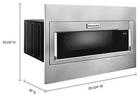 KitchenAid - 1.1 Cu. Ft. Built-In Low Profile Microwave with Standard Trim Kit - Stainless Steel - Alternate Views