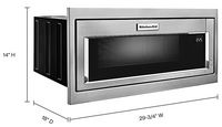 KitchenAid - 1.1 Cu. Ft. Built-In Low Profile Microwave with Slim Trim Kit - Stainless Steel - Alternate Views
