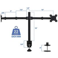 Mount-It! - Full Motion Dual Monitor Desk Mount up to 32