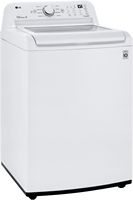 LG - 4.3 Cu. Ft. High-Efficiency Top Load Washer with TurboDrum Technology - White - Alternate Views