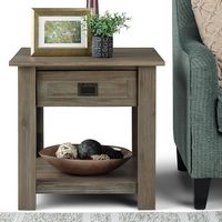 Simpli Home - Monroe End Table - Distressed Grey - Alternate Views