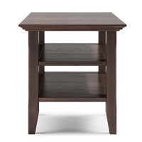 Simpli Home - Acadian SOLID WOOD 19 inch Wide Square Transitional End Table in - Warm Walnut Brown - Alternate Views