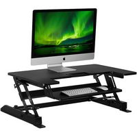 Mount-It! - Wide Standing Desk Converter with Gas Spring - Black - Alternate Views