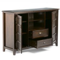 Simpli Home - Burlington Solid Wood 54 inch Wide Transitional TV Media Stand For TVs up to 60 inc... - Alternate Views