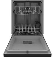 GE - Front Control Dishwasher with 60dBA - Black - Alternate Views