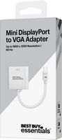 Best Buy essentials™ - Mini DisplayPort-to-VGA Adapter - White - Alternate Views