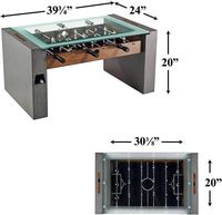 Barrington - 40” Urban Foosball Coffee Table, Durable & Stylish Design with Sports Soccer Balls, ... - Alternate Views