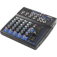 Gemini - GEM-08USB: COMPACT 8 Channel Bluetooth Mixer - Black, Blue - Alternate Views