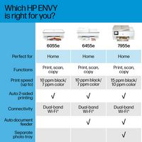 HP - ENVY 6055e Wireless Inkjet Printer with 3 months of Instant Ink Included with HP+ - White - Alternate Views