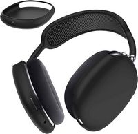 SaharaCase - Liquid Silicone Cover Case for Apple AirPods Max - Midnight Black - Alternate Views