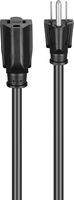 Best Buy essentials™ - 12’ 16 AWG Indoor/Outdoor Extension Power Cord - Black - Alternate Views