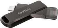 SanDisk - 128GB iXpand Phone Drive Luxe for iPhone Lightning and Type-C Devices - Black - Alternate Views