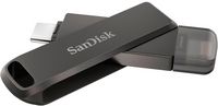 SanDisk - 256GB iXpand Phone Drive Luxe for iPhone Lightning and Type-C Devices - Black - Alternate Views