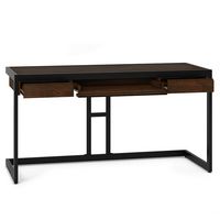 Simpli Home - Erina SOLID ACACIA WOOD Modern Industrial 60 inch Wide Writing Office Desk in - Far... - Alternate Views