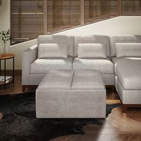 Simpli Home - Avalon Square Coffee Table Storage Ottoman - Distressed Grey Taupe - Alternate Views