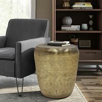 Simpli Home - Garvy Metal Side Table - Antique Gold - Alternate Views