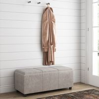 Simpli Home - Avalon Storage Ottoman - Distressed Grey Taupe - Alternate Views