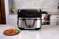bella PRO - 9-qt. TriZone Touchscreen Air Fryer with Dual Flex Basket - Stainless Steel - Alternate Views