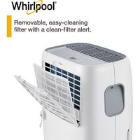 Whirlpool - 30 Pint Dehumidifier - White - Alternate Views