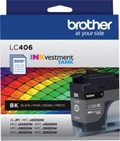 Brother - LC406BK INKvestment Tank Ink Cartridge - Black - Alternate Views