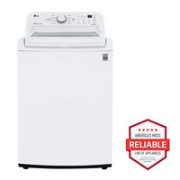 LG - 4.5 Cu. Ft. High-Efficiency Top Load Washer with TurboDrum Technology - White - Alternate Views