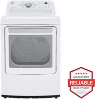 LG - 7.3 Cu. Ft. Electric Dryer with Sensor Dry - White - Alternate Views