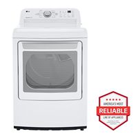 LG - 7.3 Cu. Ft. Gas Dryer with Sensor Dry - White - Alternate Views