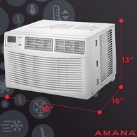 Amana - 250 Sq. Ft. 6,000 BTU Window Air Conditioner - White - Alternate Views