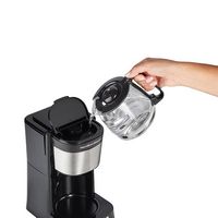 Hamilton Beach - Compact 5-Cup Coffee Maker with Programmable Timer - BLACK - Alternate Views