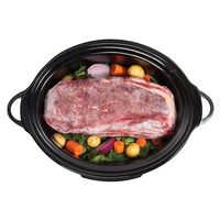 Hamilton Beach - Programmable Defrost 6-Quart Slow Cooker with Temperature Probe - Stainless Steel - Alternate Views