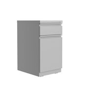 Hirsh - 20-inch Deep Mobile Pedestal File 2-Drawer Box-Backpack with Full Width Pull - Arctic Silver - Alternate Views
