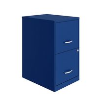 Space Solutions - 18in. 2 Drawer Metal File Cabinet - Classic Blue - Alternate Views