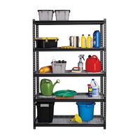 Iron Horse - 2300 Riveted Wire Deck Shelving, 5-Shelf, 18Dx48Wx72H - Black - Alternate Views