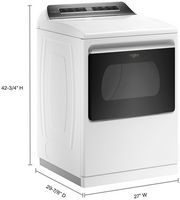 Whirlpool - 7.4 Cu. Ft. Smart Electric Dryer with Steam and Advanced Moisture Sensing - White - Alternate Views