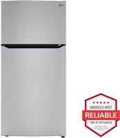 LG - 23.8 Cu. Ft. Top Freezer Refrigerator with Internal Water Dispenser - Stainless Steel - Alternate Views