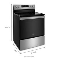 Whirlpool - 5.3 Cu. Ft. Freestanding Electric Convection Range with Air Fry - Stainless Steel - Alternate Views