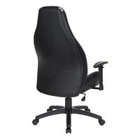 OSP Home Furnishings - Commander Gaming Chair in Black Faux Leather and Grey Accents - Gray - Alternate Views