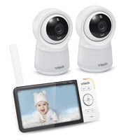 VTech - 2 Camera 5” Smart Wi-Fi 1080p Video Monitor - White - Alternate Views